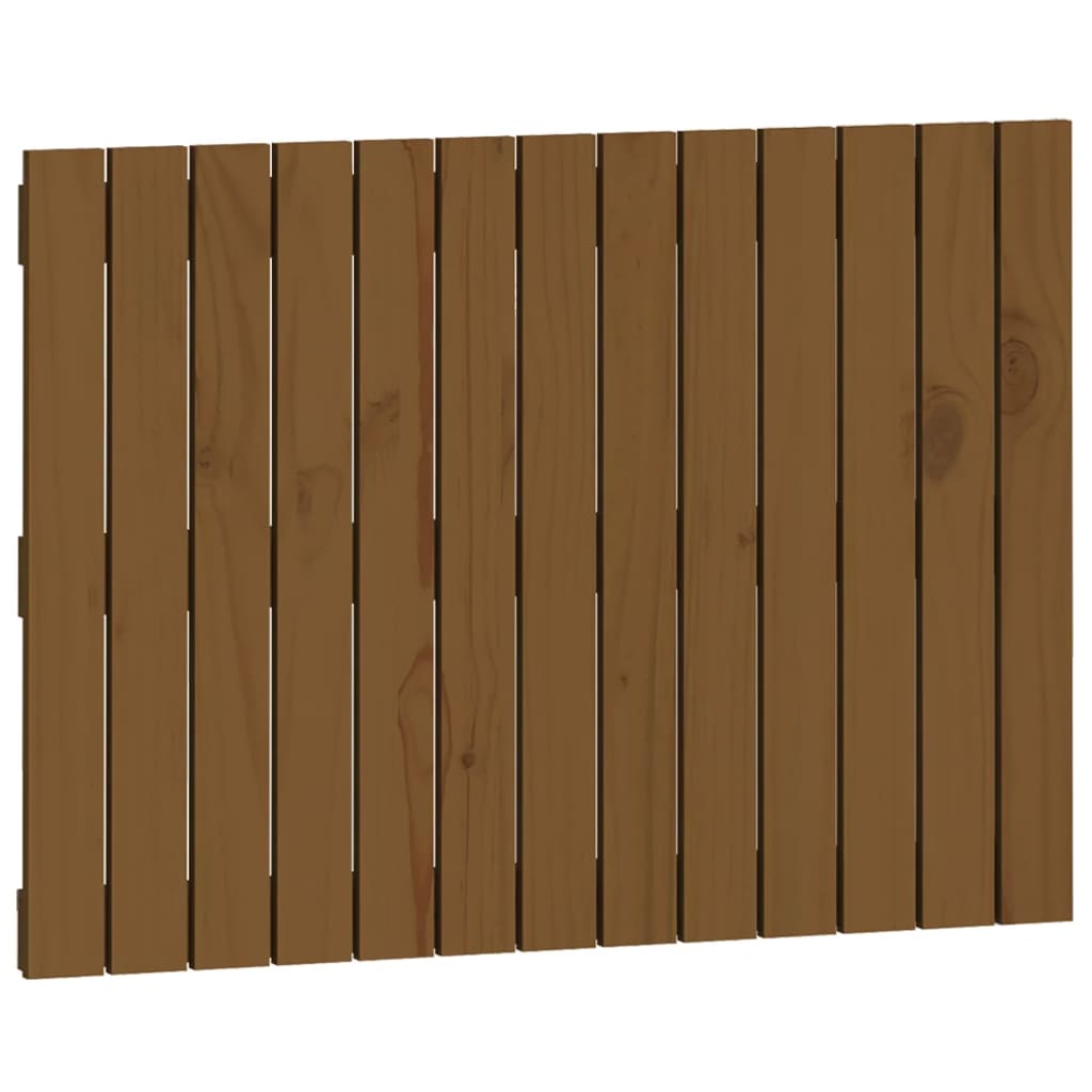 Wandhoofdbord 82,5x3x60 cm massief grenenhout honingbruin