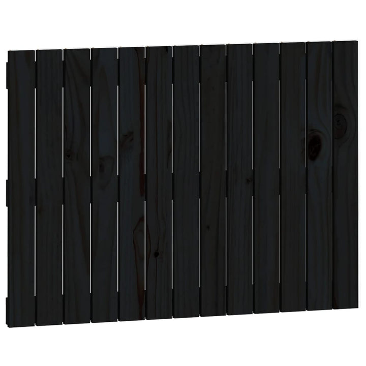 Wandhoofdbord 82,5x3x60 cm massief grenenhout zwart