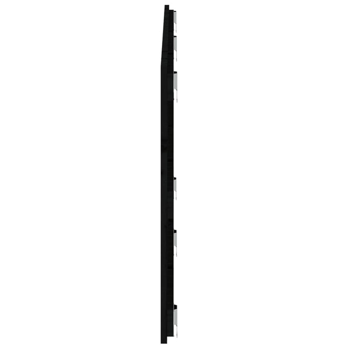 Wandhoofdbord 166x3x60 cm massief grenenhout zwart