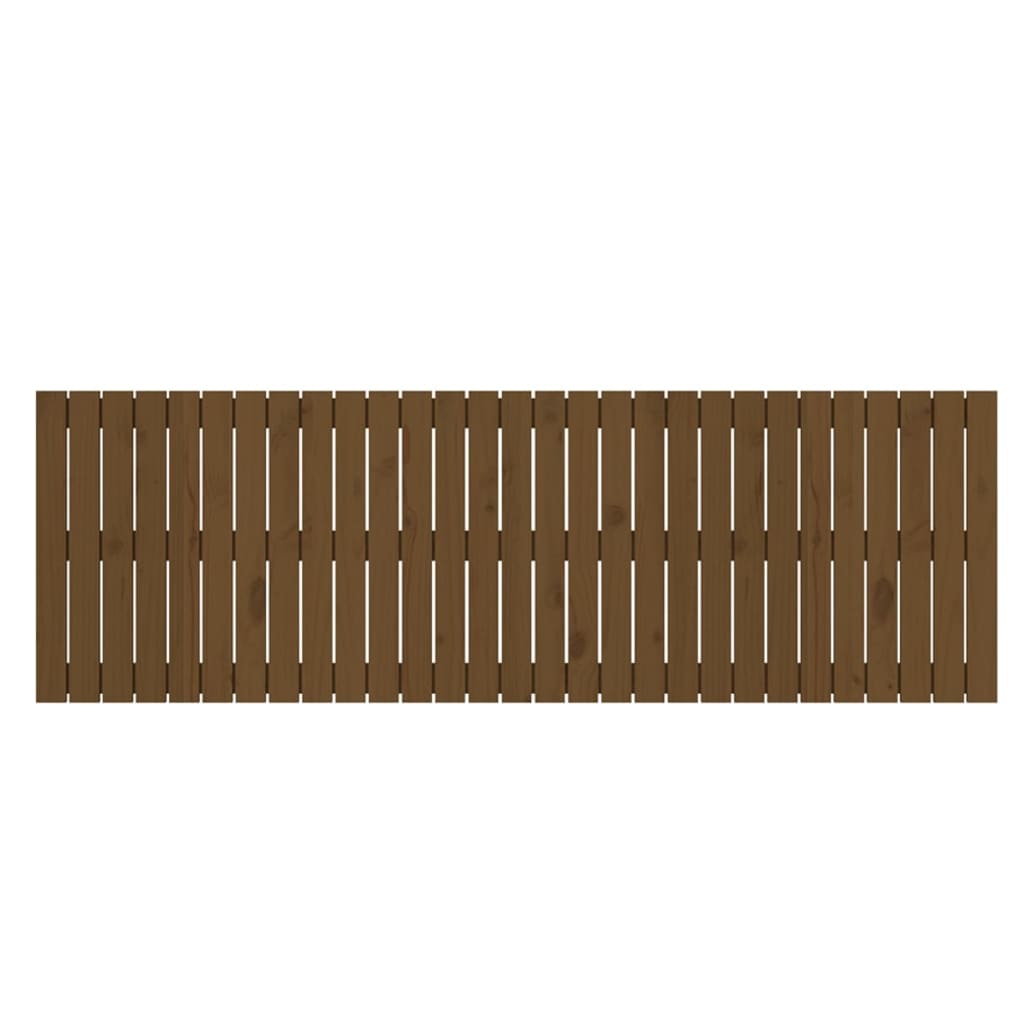 Wandhoofdbord 185x3x60 cm massief grenenhout honingbruin