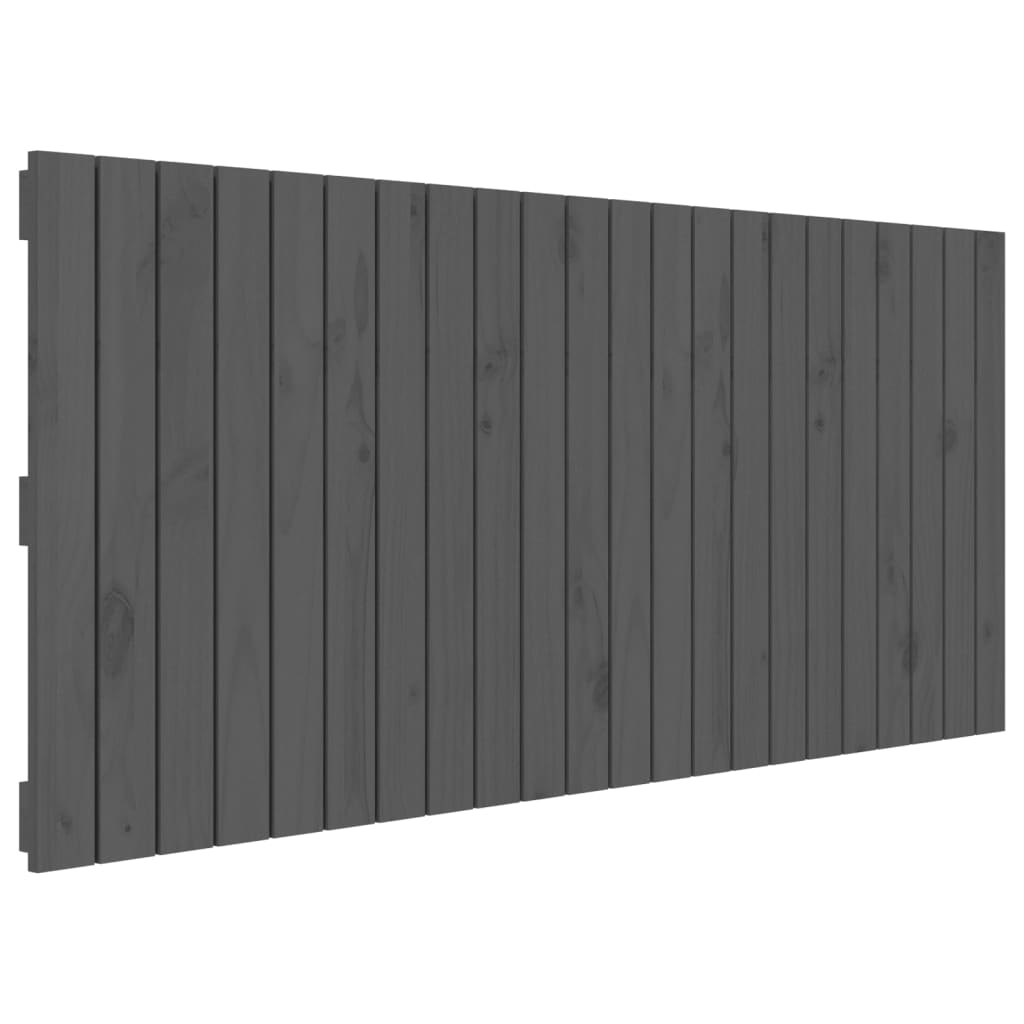 Wandhoofdbord 140x3x60 cm massief grenenhout grijs