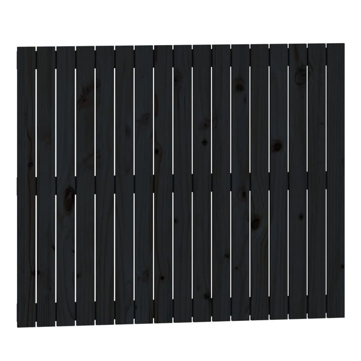 Wandhoofdbord 108x3x90 cm massief grenenhout zwart