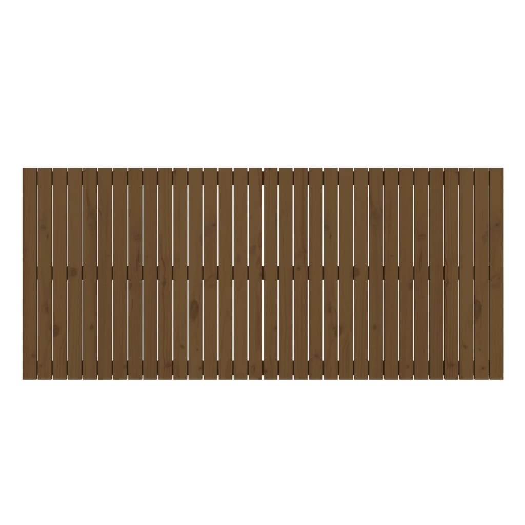 Wandhoofdbord 204x3x90 cm massief grenenhout honingbruin