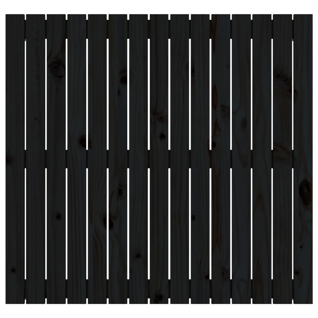 Wandhoofdbord 95,5x3x90 cm massief grenenhout zwart