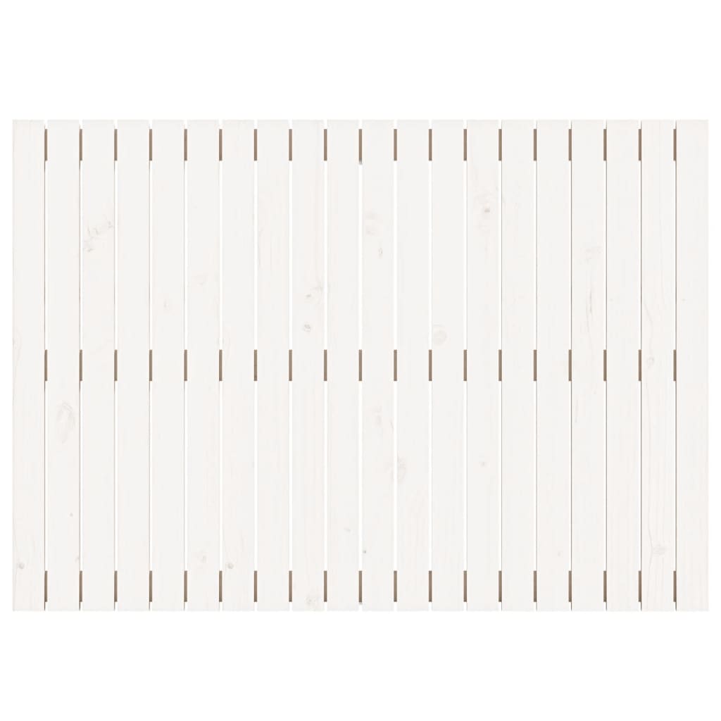 Wandhoofdbord 127,5x3x90 cm massief grenenhout wit
