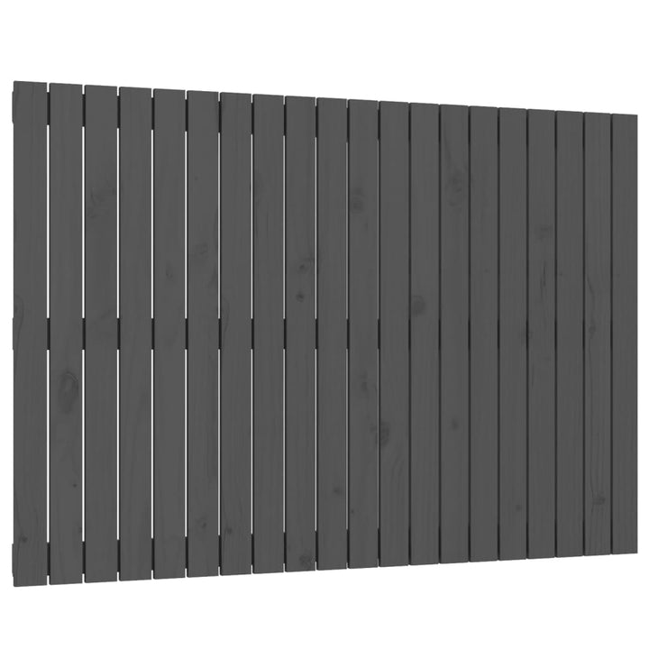 Wandhoofdbord 127,5x3x90 cm massief grenenhout grijs
