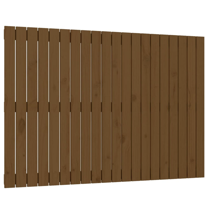 Wandhoofdbord 127,5x3x90 cm massief grenenhout honingbruin