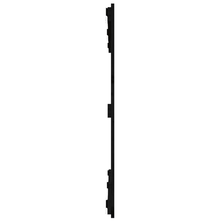 Wandhoofdbord 127,5x3x90 cm massief grenenhout zwart