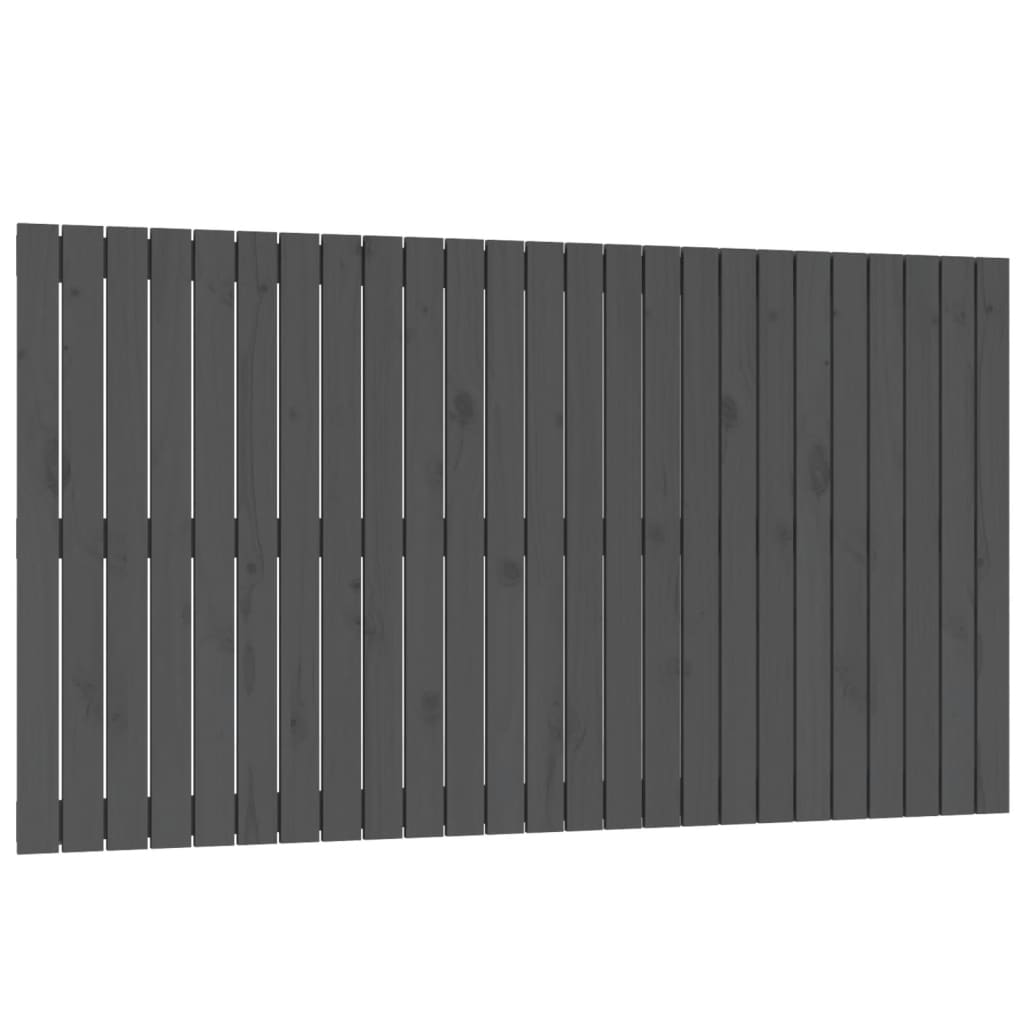 Wandhoofdbord 159,5x3x90 cm massief grenenhout grijs