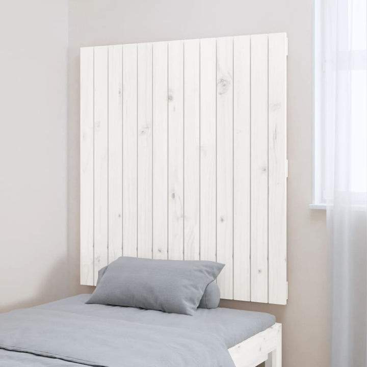 Wandhoofdbord 82,5x3x90 cm massief grenenhout wit