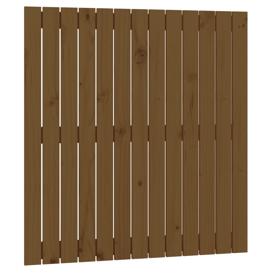 Wandhoofdbord 82,5x3x90 cm massief grenenhout honingbruin