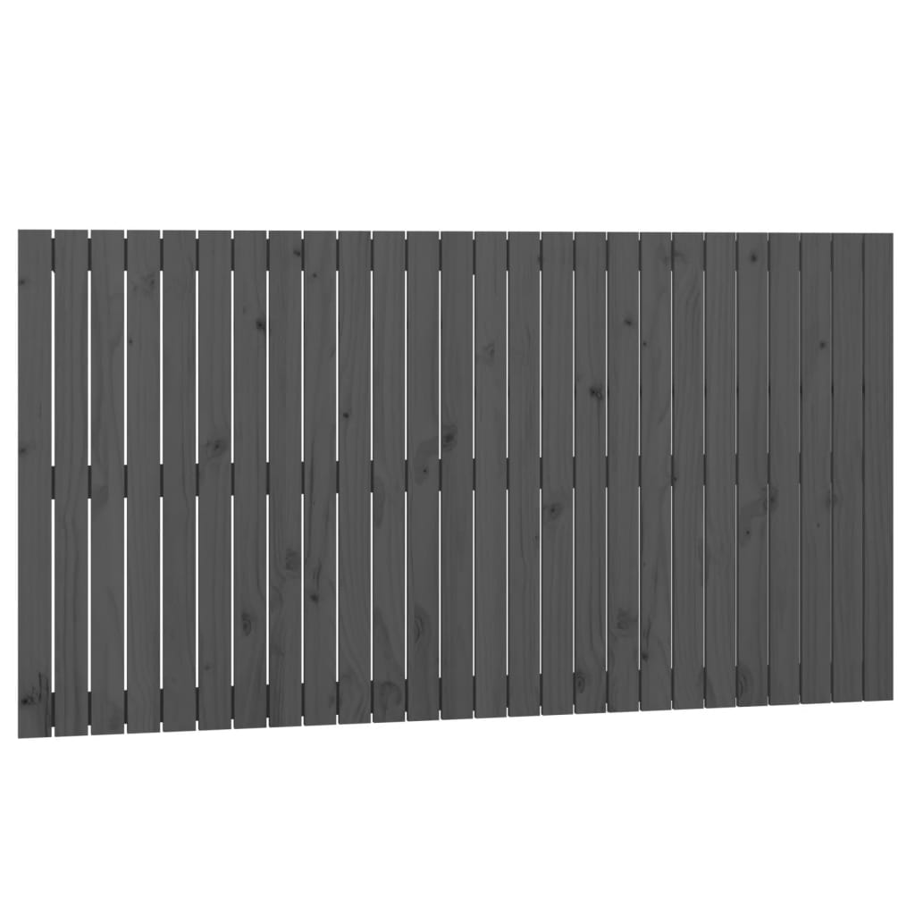 Wandhoofdbord 166x3x90 cm massief grenenhout grijs