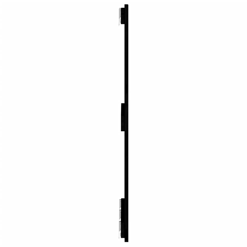 Wandhoofdbord 166x3x90 cm massief grenenhout zwart