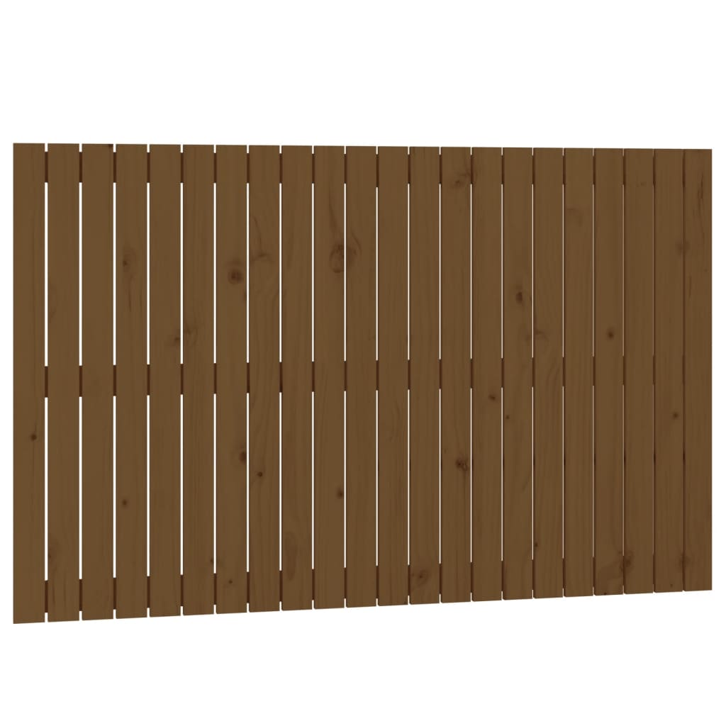 Wandhoofdbord 140x3x90 cm massief grenenhout honingbruin