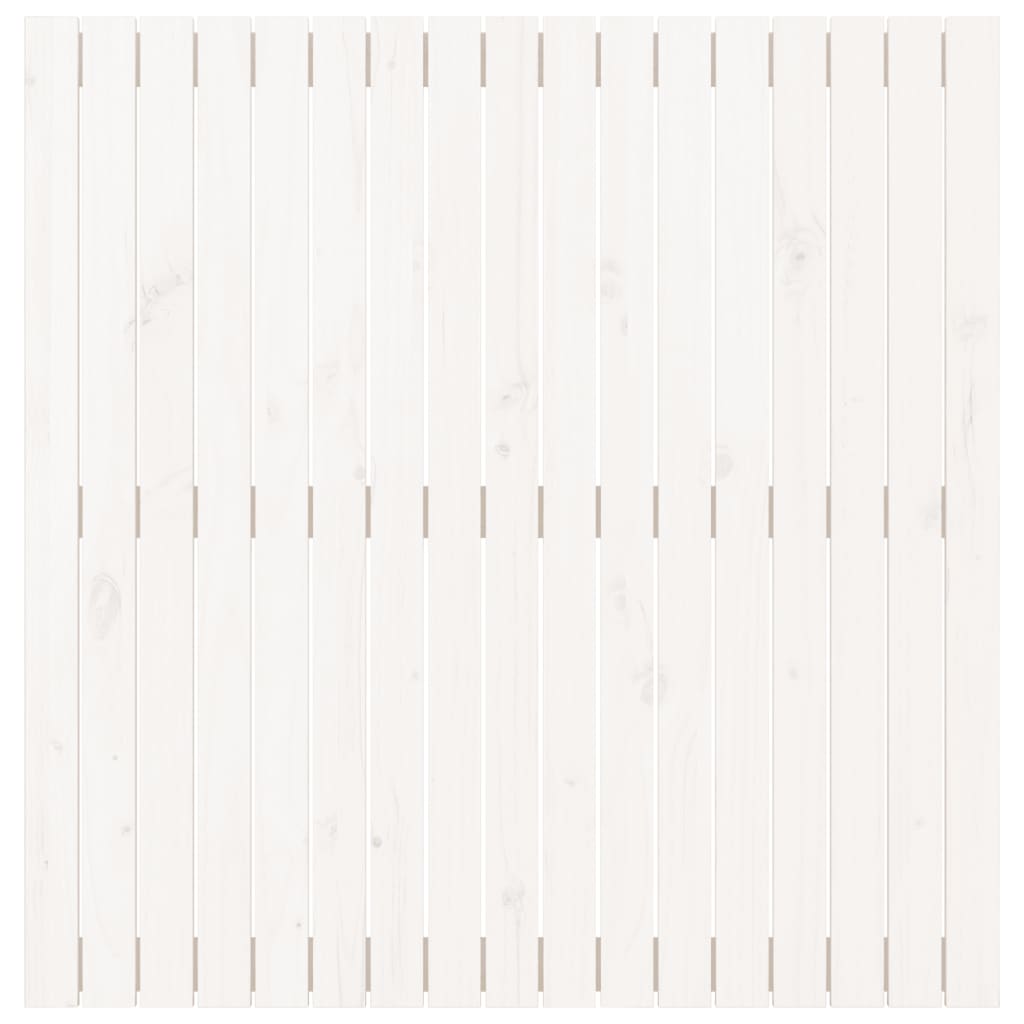 Wandhoofdbord 108x3x110 cm massief grenenhout wit