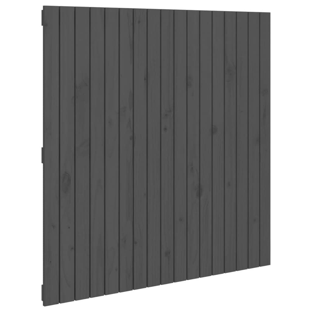Wandhoofdbord 108x3x110 cm massief grenenhout grijs