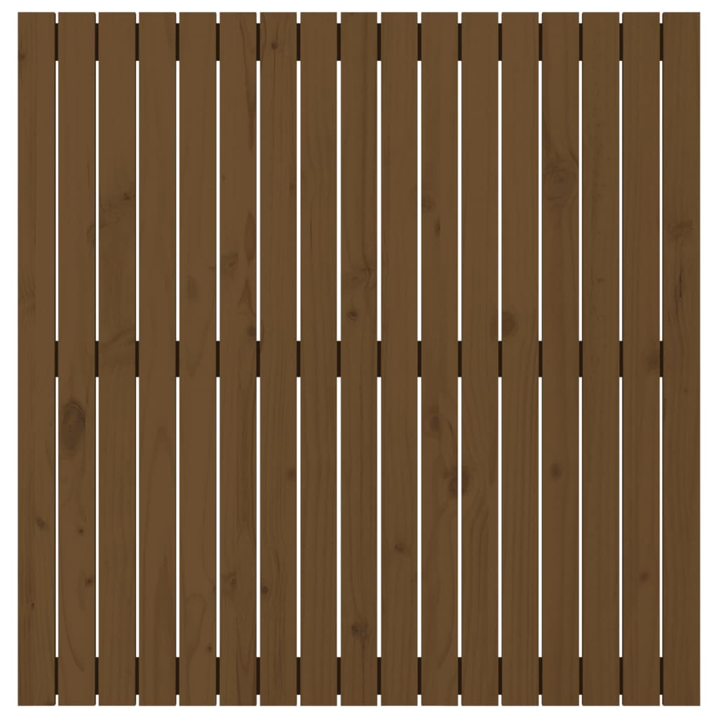 Wandhoofdbord 108x3x110 cm massief grenenhout honingbruin
