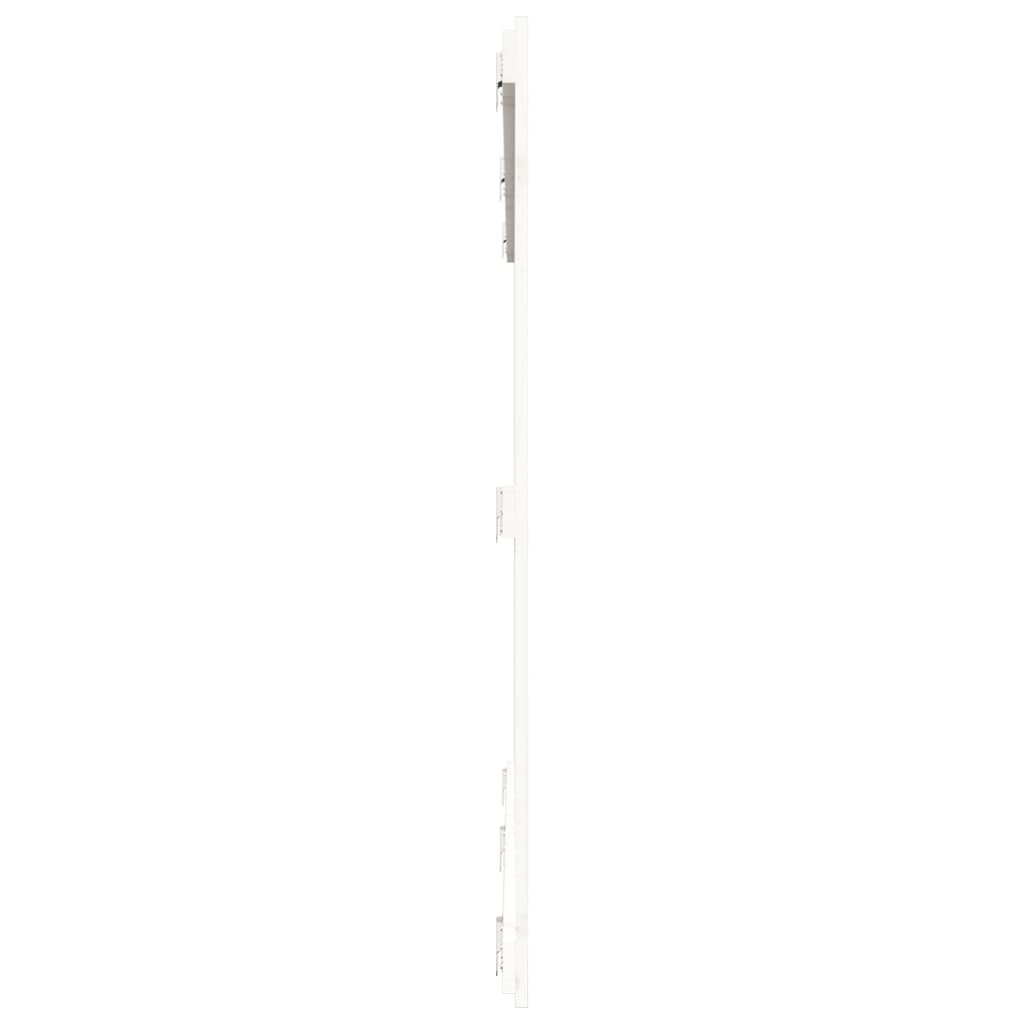 Hoofdbord wandmontage 204x3x110 cm massief grenenhout wit