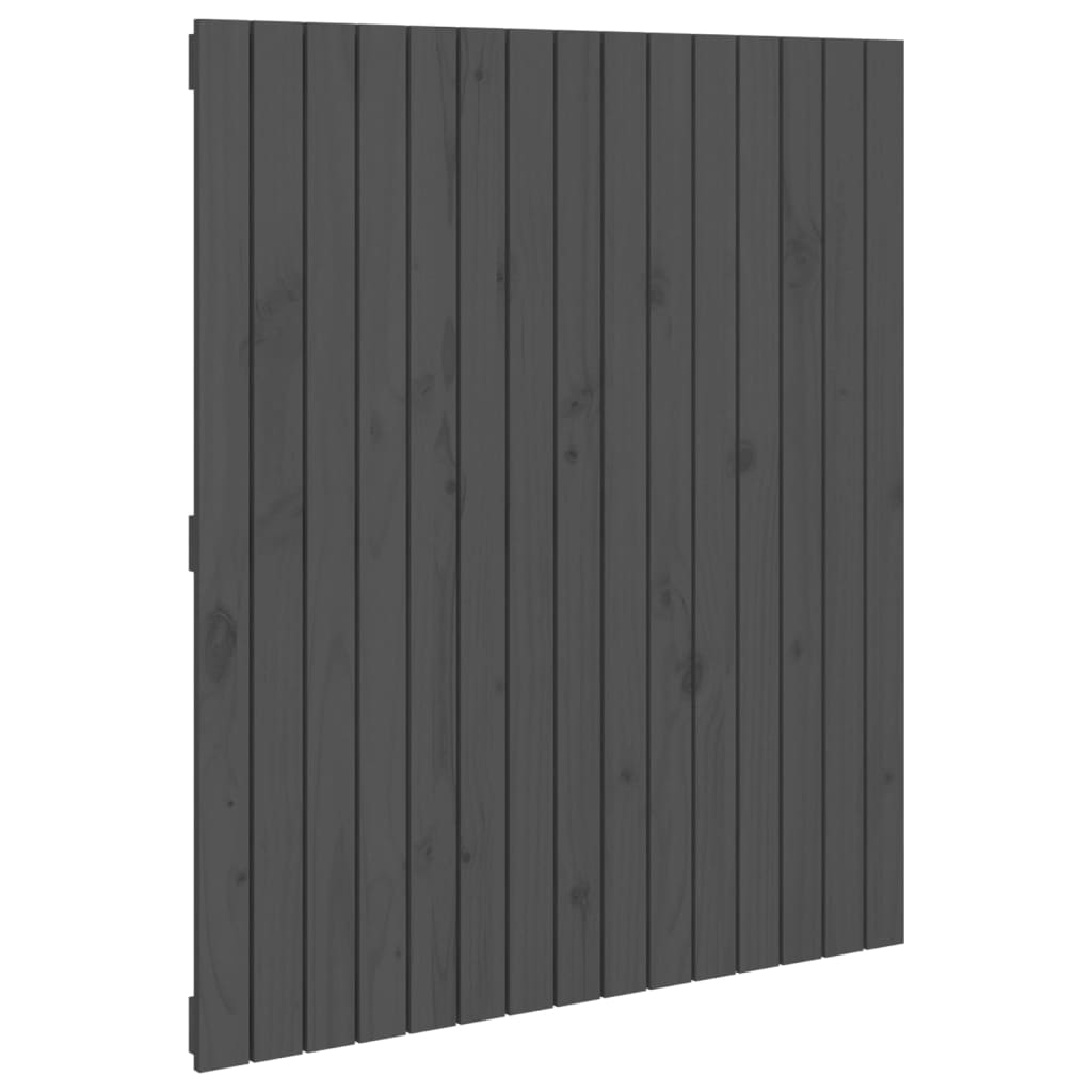 Wandhoofdbord 95,5x3x110 cm massief grenenhout grijs