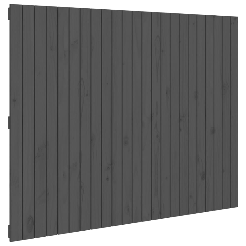 Wandhoofdbord 146,5x3x110 cm massief grenenhout grijs