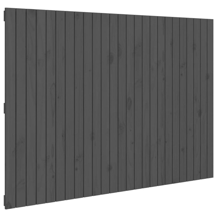 Wandhoofdbord 159,5x3x110 cm massief grenenhout grijs