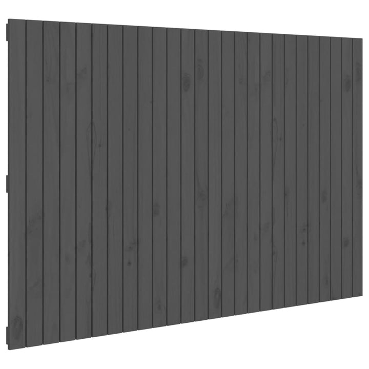 Wandhoofdbord 166x3x110 cm massief grenenhout grijs