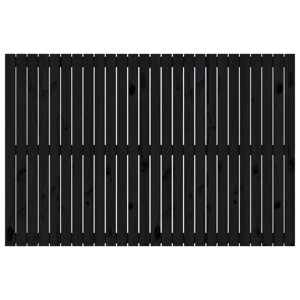 Wandhoofdbord 166x3x110 cm massief grenenhout zwart
