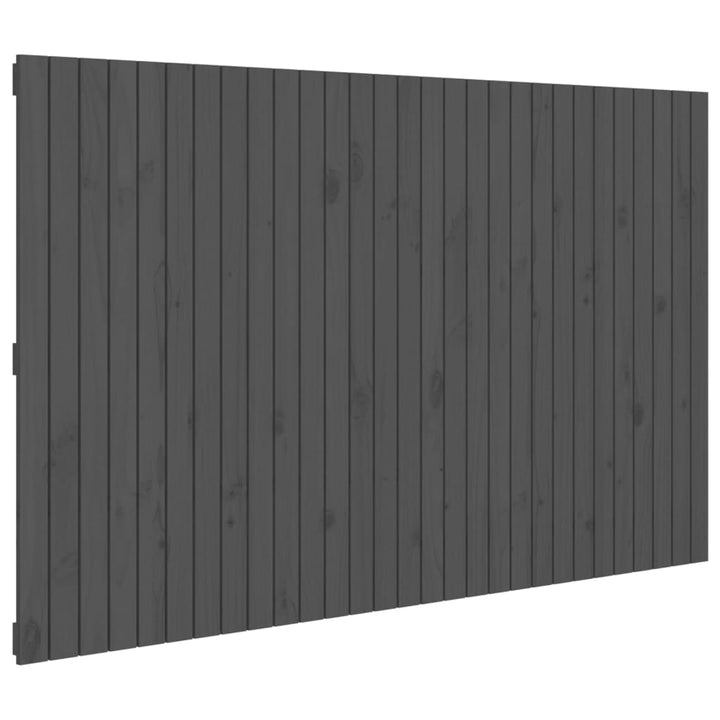 Wandhoofdbord 185x3x110 cm massief grenenhout grijs