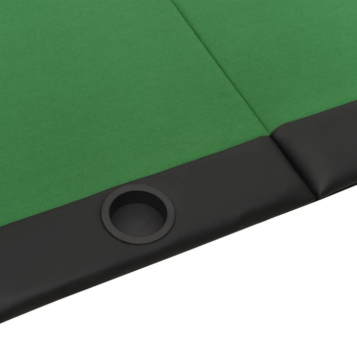 Pokertafelblad voor 10 spelers inklapbaar 208x106x3 cm groen