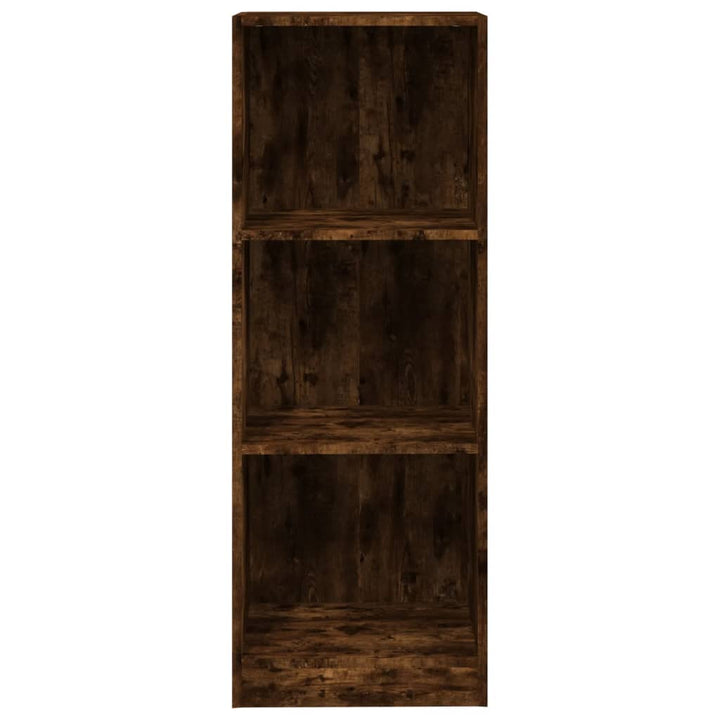 Boekenkast 3-laags 40x24x109 cm bewerkt hout gerookt eikenkleur