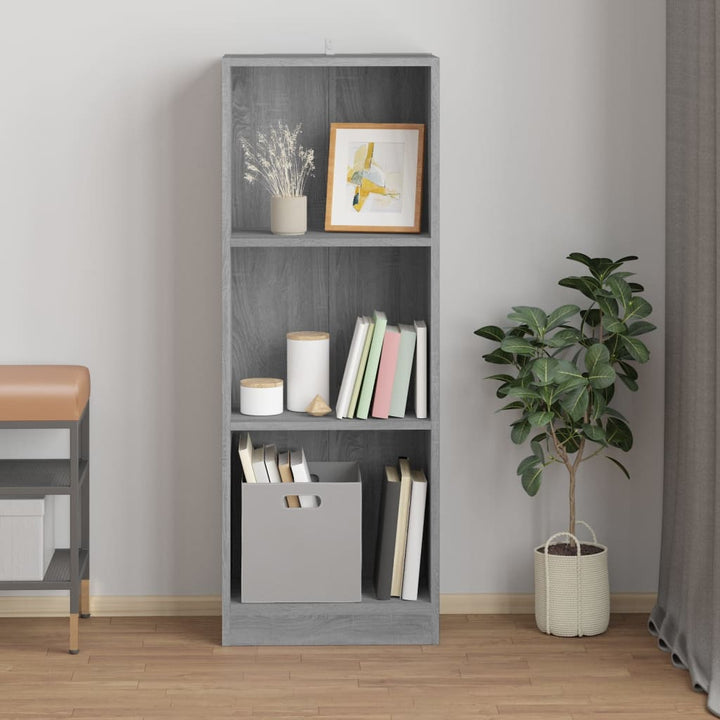 Boekenkast 40x24x109 cm bewerkt hout grijs sonoma eikenkleurig