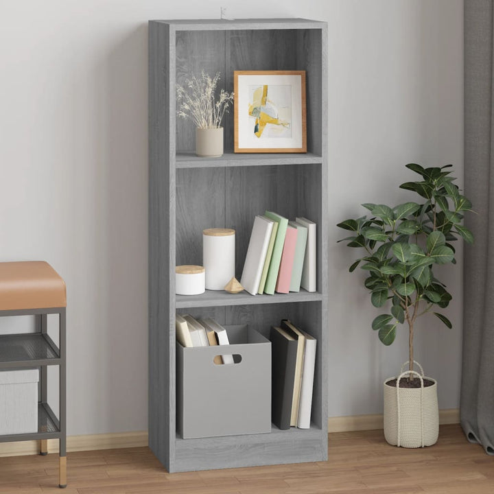 Boekenkast 40x24x109 cm bewerkt hout grijs sonoma eikenkleurig