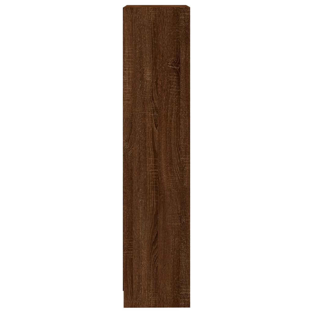 Boekenkast 40x24x109 cm bewerkt hout bruineikenkleurig