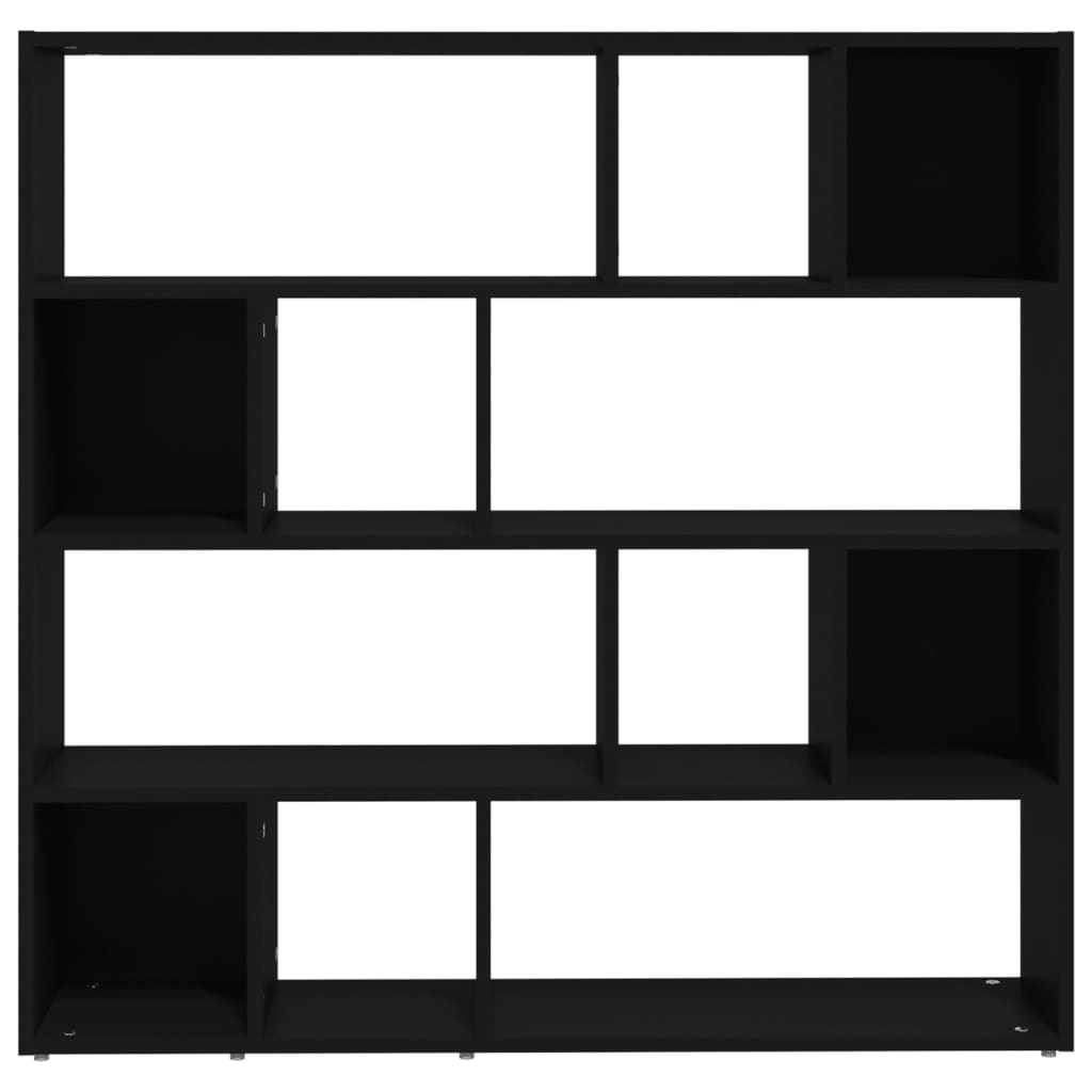 Boekenkast/kamerscherm 105x24x102 cm zwart