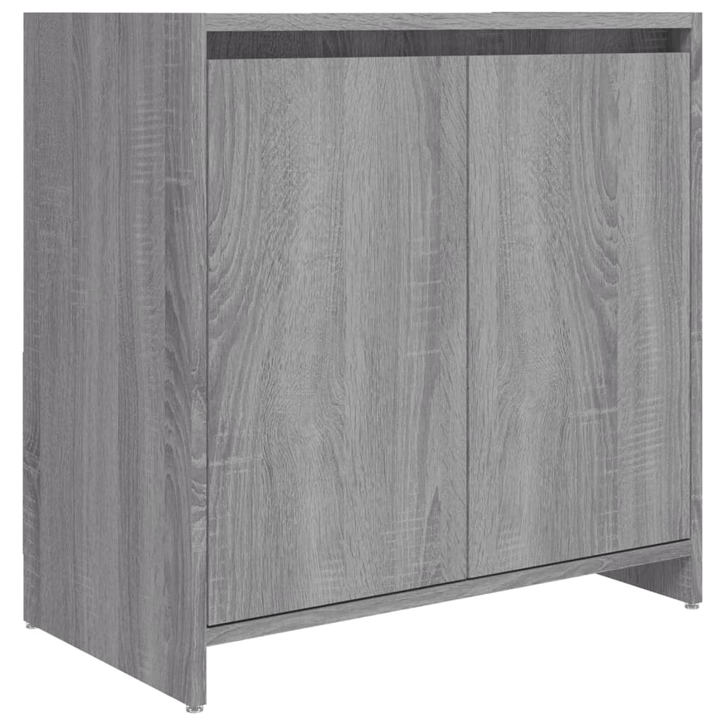 Badkamerkast 60x33x61 cm bewerkt hout grijs sonoma eikenkleurig