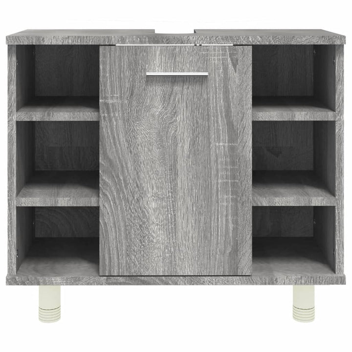 Badkamerkast 60x32x53,5 cm bewerkt hout grijs sonoma eikenkleur