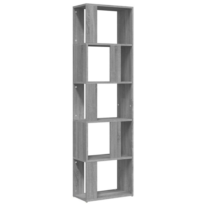 Boekenkast 45x24x160 cm bewerkt hout grijs sonoma eikenkleurig