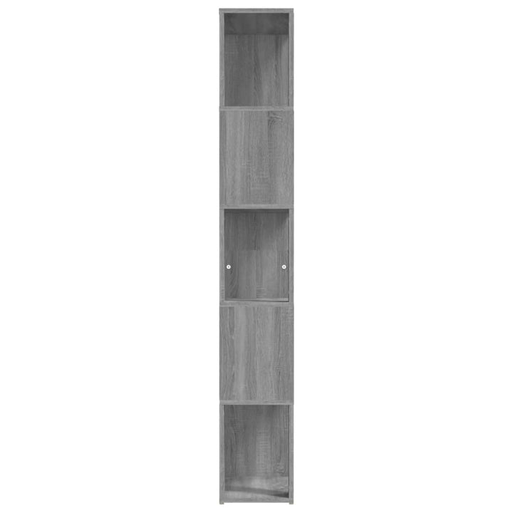 Boekenkast 45x24x160 cm bewerkt hout grijs sonoma eikenkleurig