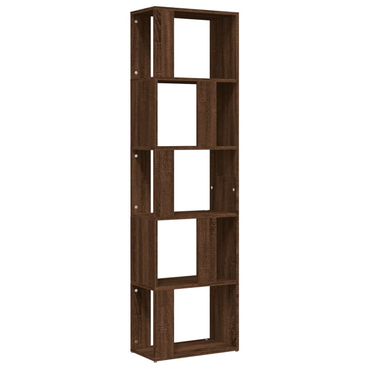 Boekenkast 45x24x160 cm bewerkt hout bruinikenkleurig