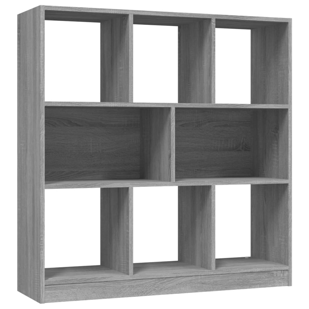 Boekenkast 97,5x29,5x100 cm bewerkt hout grijs sonoma eiken