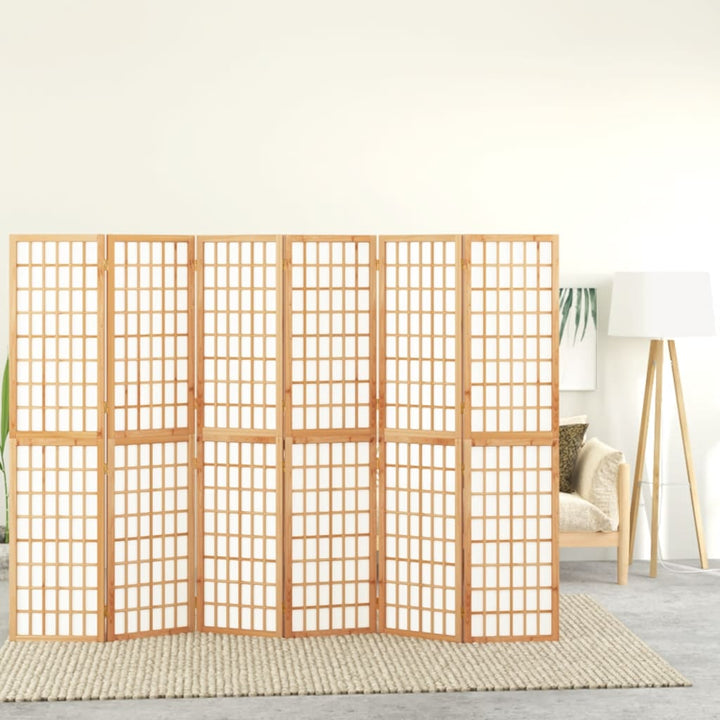 Kamerscherm inklapbaar 6 panelen Japanse stijl 240x170 cm