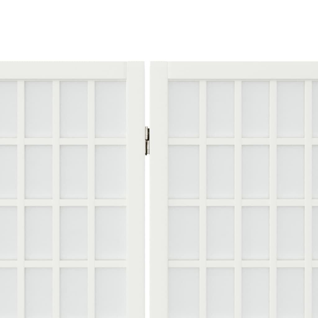 Kamerscherm inklapbaar 3 panelen Japanse stijl 120x170 cm wit