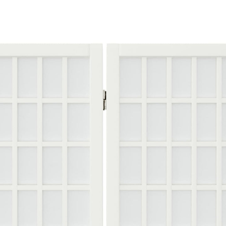 Kamerscherm inklapbaar 6 panelen Japanse stijl 240x170 cm wit