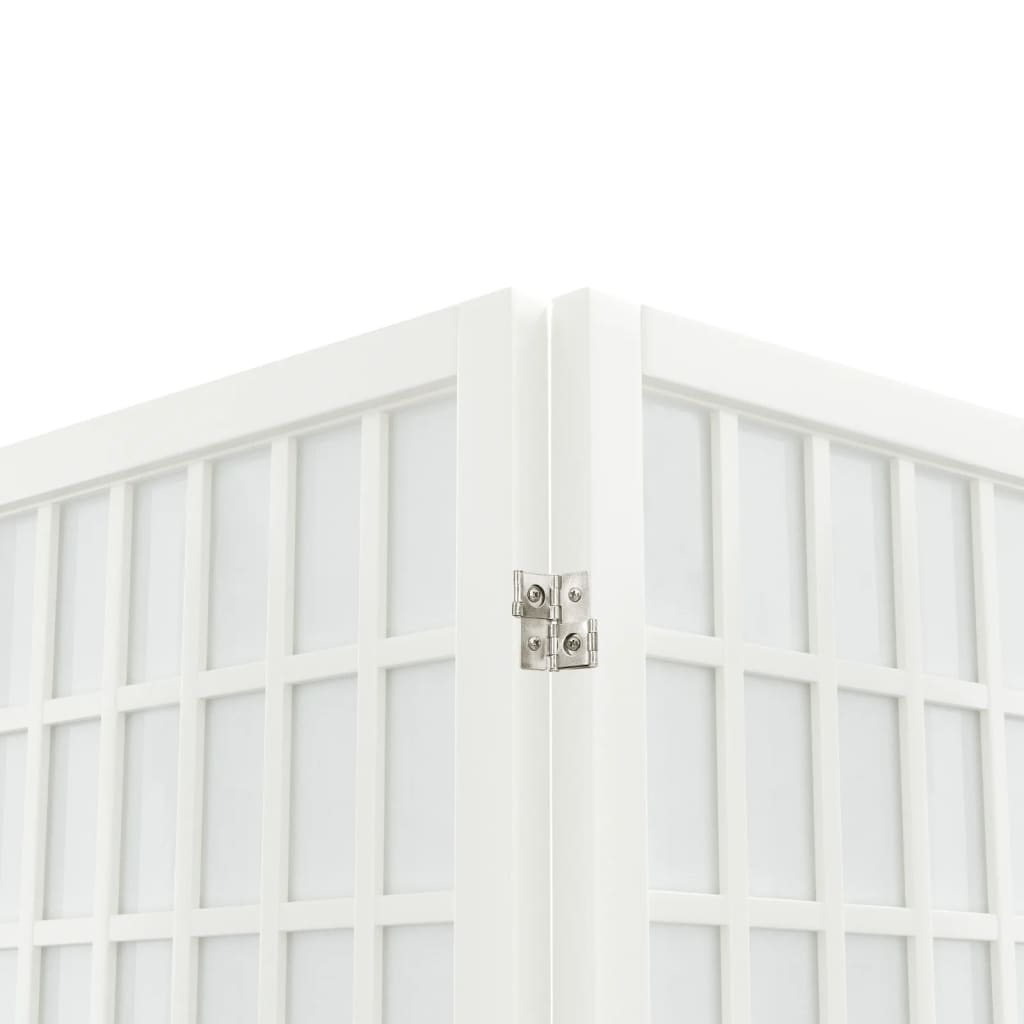 Kamerscherm inklapbaar 6 panelen Japanse stijl 240x170 cm wit