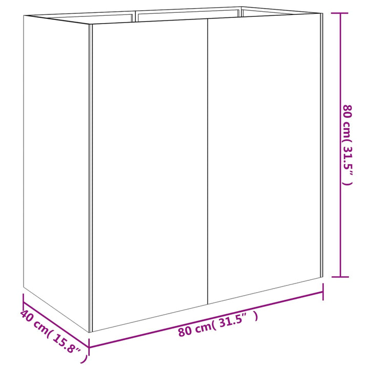 Plantenbak 80x40x80 cm cortenstaal