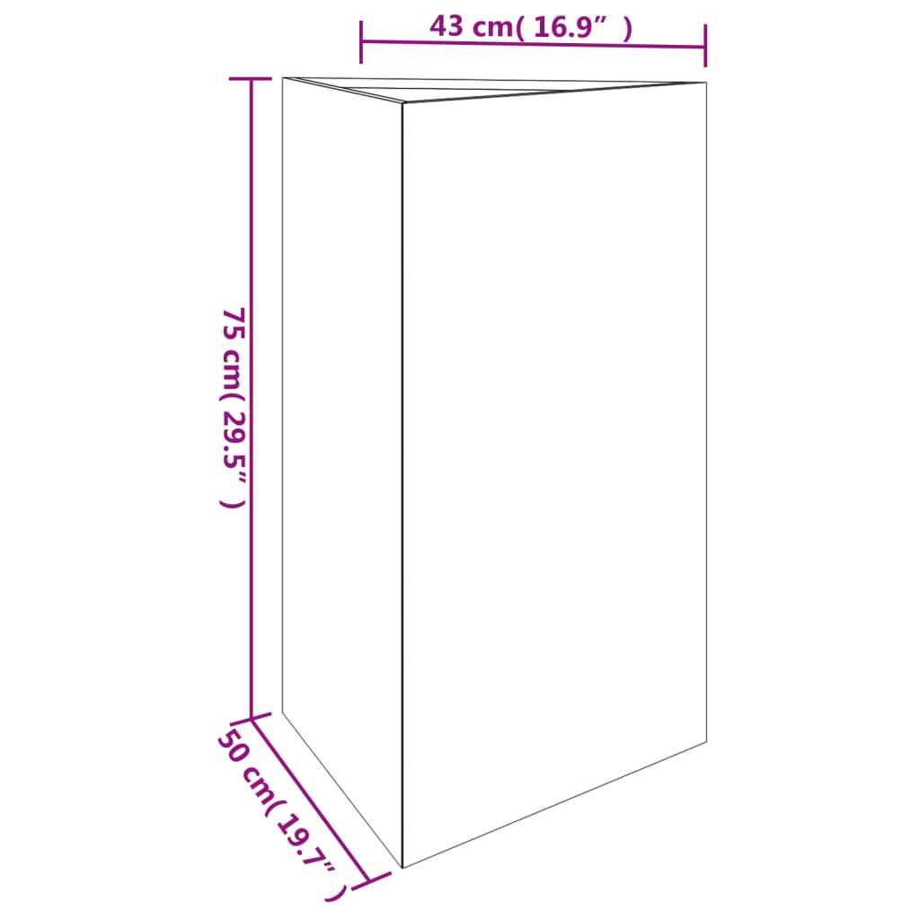 Plantenbak 50x43x75 cm cortenstaal