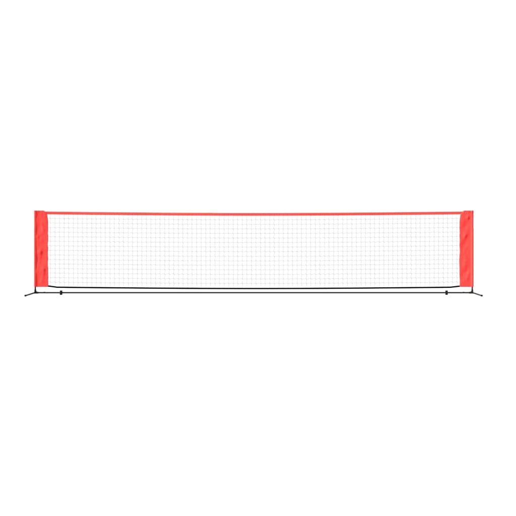 Tennisnet 500x100x87 cm polyester zwart en rood