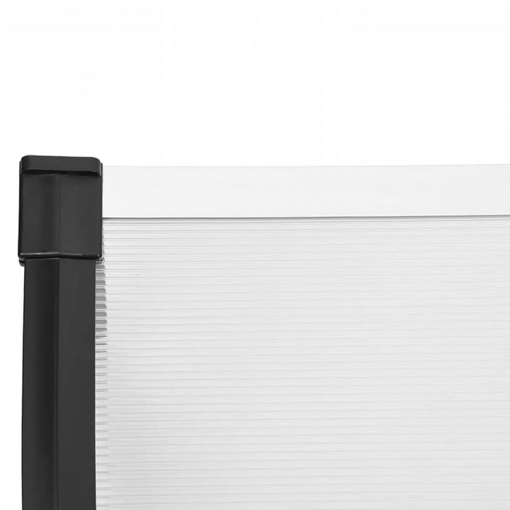 Deurluifel 396x90 cm polycarbonaat zwart en transparant