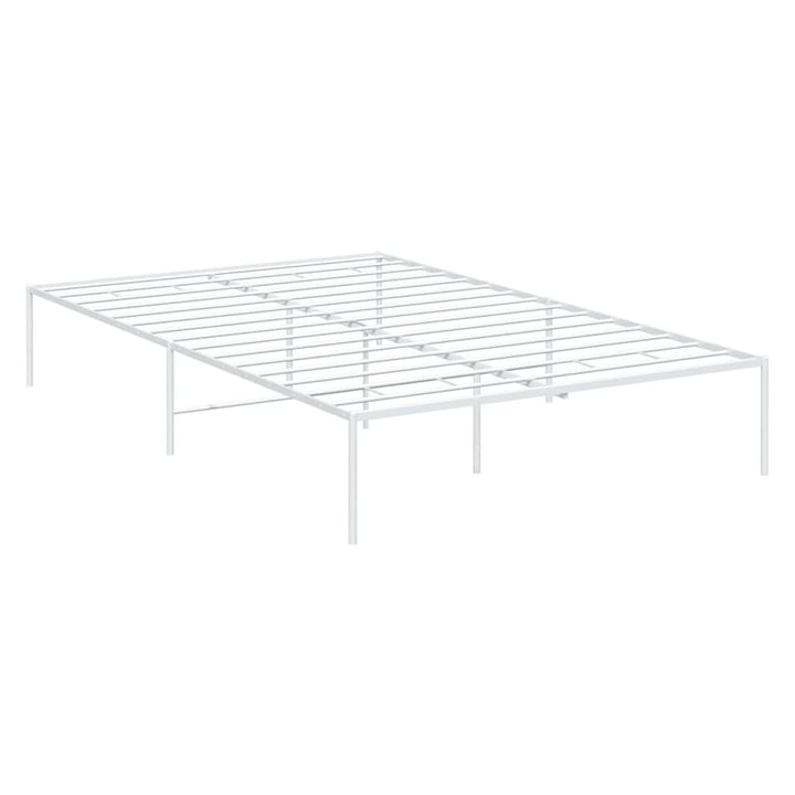 Bedframe staal wit 196x126x31 cm