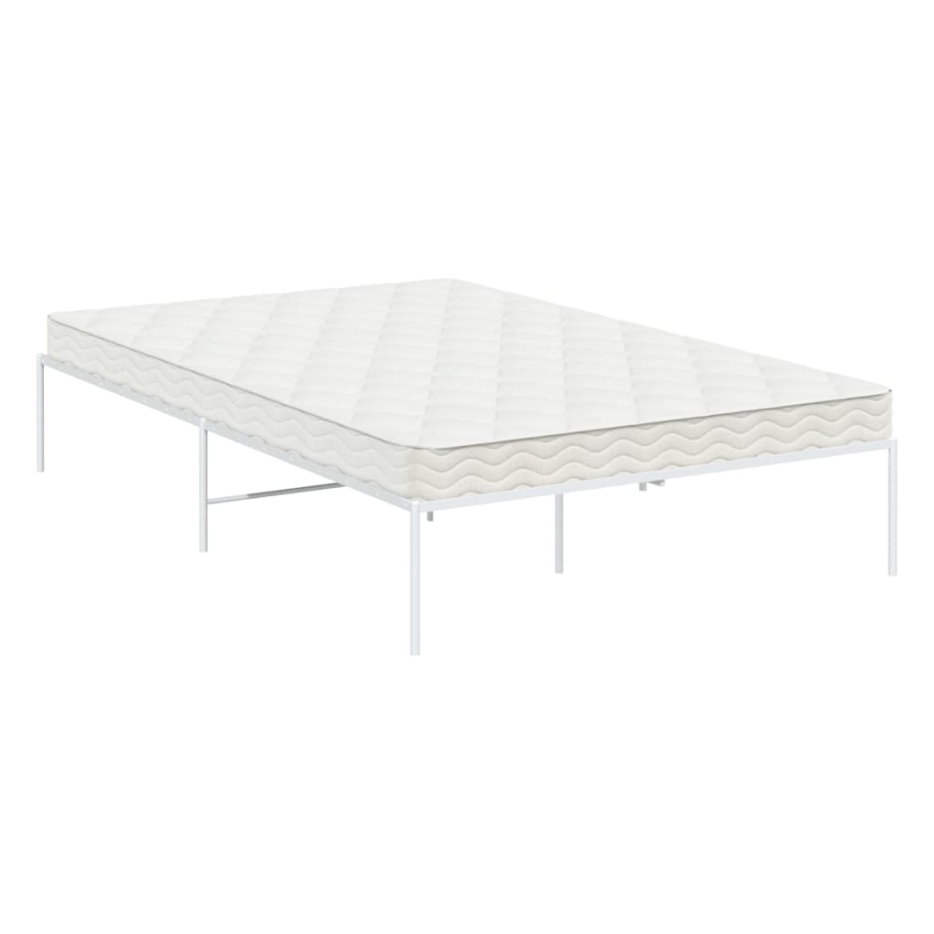 Bedframe staal wit 206x126x31 cm